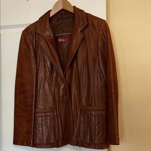 Vintage Tibor Women's Brown Leather Jacket